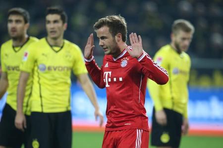 Ausgerechnet Mario Götze: Der ehemalige Dortmunder leitet 2013 mit seinem Tor an alter Wirkungsstätte den 3:0-Sieg der Bayer...