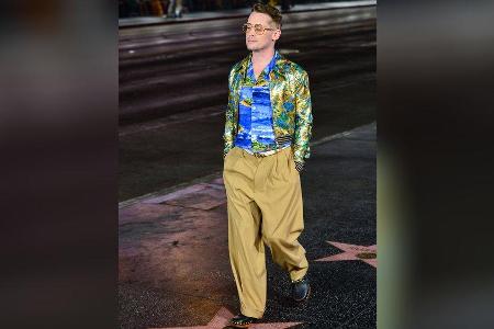 Macaulay Culkin als Model auf dem berühmten Hollywood Boulevard.