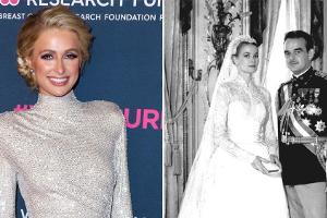 Paris Hilton (l.) hat sich von Grace Kellys Hochzeit inspirieren lassen.