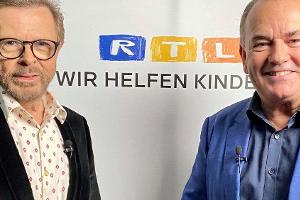 ABBA-Sänger Björn Ulvaeus (li.) und RTL-Moderator Wolfram Kons.