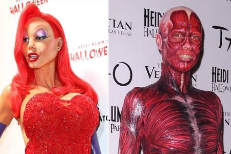 Heidi Klum kam schon als Jessica Rabbit und ohne Haut...