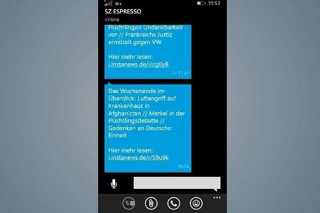 Push-Nachrichten über Whatsapp sind praktisch.