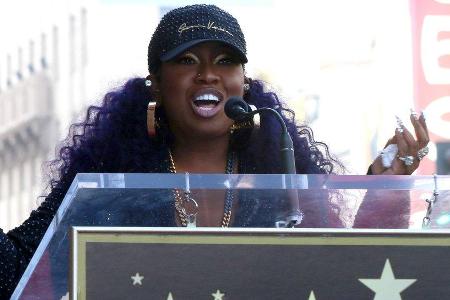 Missy Elliott bei ihrer Rede auf dem Hollywood Walk of Fame.