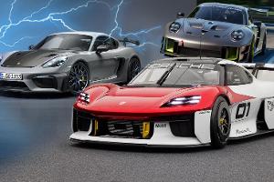 SPERRFRIST 17.11.21 / 5.30 Uhr Porsche Mission R Cayman GT4 RS 911 GT2 Kundensport Elektro