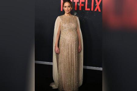Jennifer Lawrence in ihrem besonderen Glitzerkleid.