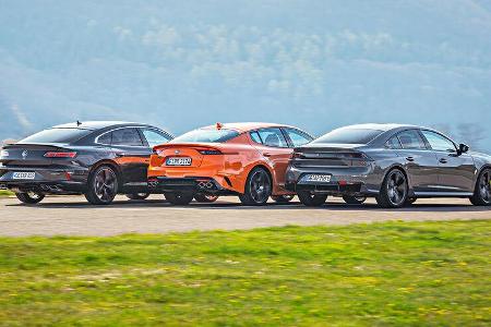 Kia Stinger GT, Peugeot 508 PSE, VW Arteon R, Exterieur