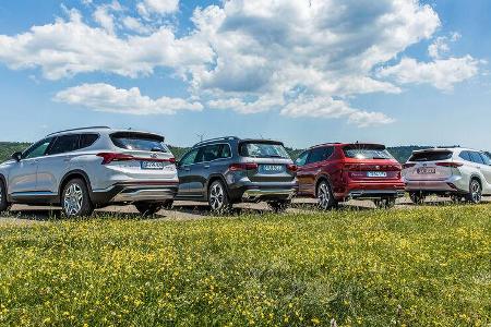 Hyundai Santa Fe, Mercedes GLB, Seat Tarraco, Toyota Highlander, Exterieur