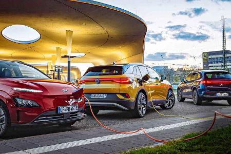 Hyundai Kona Elektro, Mercedes EQA, VW ID.4
