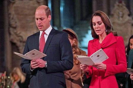 William und Kate beim Weihnachtssingen in der Westminster Abbey.