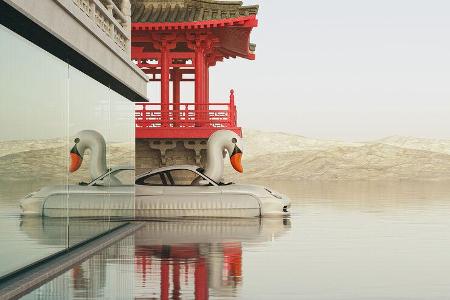 Porsche 996 Swan Schwan Kunstwerk Chris Labrooy