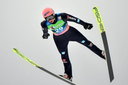Skispringen: Deutsches Team nach Aufholjagd in Wisla auf Platz zwei