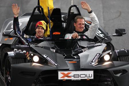 Michael Schumacher gehört dazu, Fernando Alonso und Kimi Räikkönen ebenso, und natürlich dürfen auch Sebastian Vettel und Le...