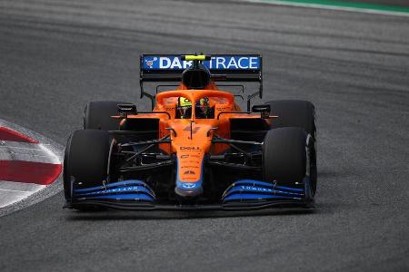 McLaren-Box: 'Ok, welchen Schaden hast du?' Norris: 'Fehlendes Talent.' (Großer Preis von Österreich, nachdem sich Norris ei...