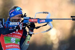 Biathletinnen in der Staffel von Ruhpolding Vierte