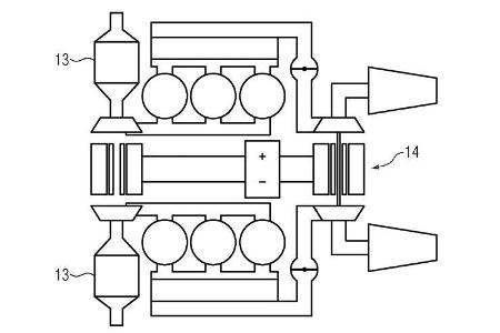 Porsche Elektro Turbo Patentskizze