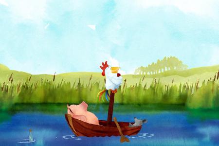 Auch in einer seiner ersten Synchronrollen war er gefiedert unterwegs. In 