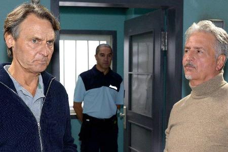 Jo Gerner (Wolfgang Bahro, l.) trifft in der JVA auf seinen Todfeind Bajan Linostrami (Matthias Unger).