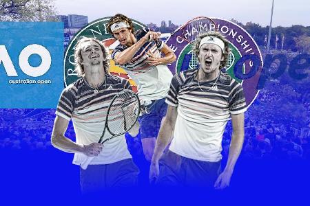 Der Weg von Alexander Zverev in die Tennis-Weltspitze verlief nicht ganz reibungslos. Vor allem bei den vier Grand-Slam-Turnieren erlebte der Deutsche einige Enttäuschungen, wie der Blick zurück beweist. Auch der Start ins Jahr 2022 verlief für den Olympiasieger nicht nach Maß: