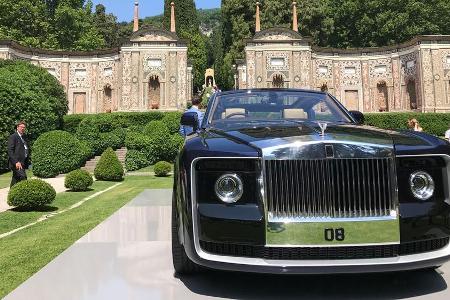 Der Rolls-Royce Sweptail im Garten der Villa d'Este