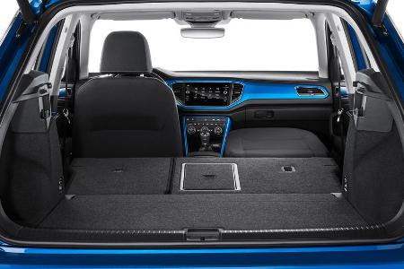 Der Kofferraum des T-Roc ist größer als der des Golf