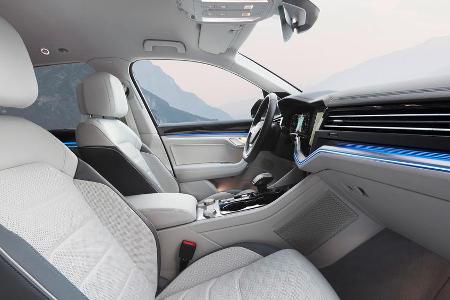 Volleder-Austattung und andere Extras machen den Touareg ziemlich teuer