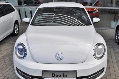 Auch der frischeste Ahn des Krabbeltieres von VW bewahrt sich ein Grinsen. Dazu tragen natürlich auch hier die runden Schein...