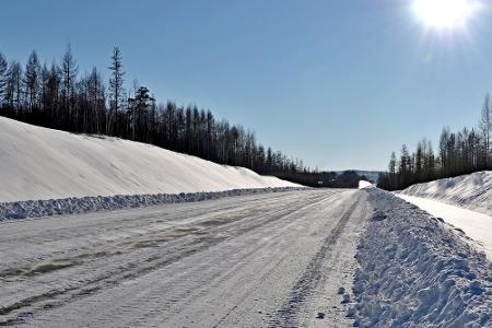 In Russland wird der Kolymna Highway 