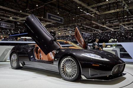 Ebenfalls aus den Niederlanden kommt der Spyker C8 Preliator. Der Sportwagen mit einem Audi-V8-Motor ist seit 2016 auf dem M...