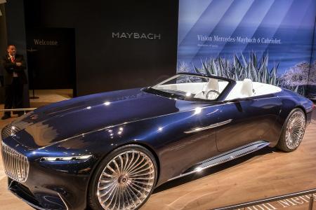 Unter der Haube des Maybach 6 Cabriolets sollen 750 PS eines E-Motors schnurren, der es laut Hersteller-Angabe tatsächlich s...