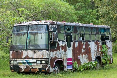 Dieser Bus hat auch schon mal bessere Zeiten gesehen...