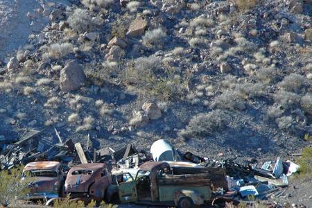Ein kleines Eldorado für Liebhaber von Autowracks ist Kalifornien im Allgemeinen, und dieser Ort im Death-Valley-Nationalpar...