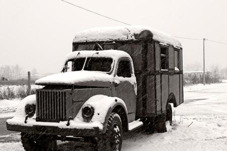 Ob dieser Laster jemals wieder fahren wird? Nächsten Winter wohl nicht...