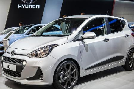 Etwas gefragter als der i20 war der kleinere Hyundai i10. Das könnte auch am günstigeren Preis liegen. Dieser lag 2017 bei d...