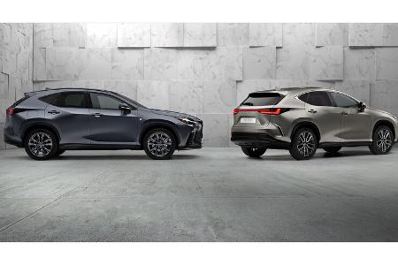 Lexus NX 450h+ (links) und Lexus NX 350h.