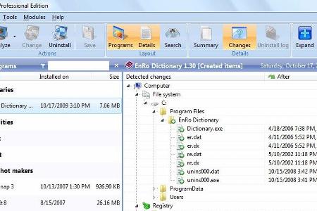 Total Uninstall legt ein Protokoll aller installierten Programme an, sodass deren Aktivitäten später spurenlos beseitigt werden.