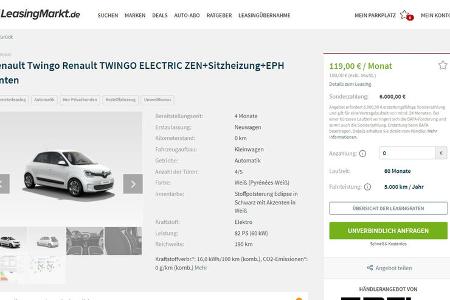 Elektroauto-Leasing Angebote Februar 2022