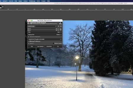 Wir machen den Bereich innerhalb der Markierung etwas unscharf.