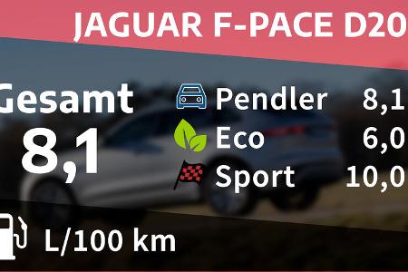 Kosten und Realverbrauch Jaguar F-Pace D200 R-Dynamic SE