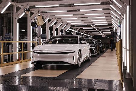09/2021, Lucid Air Alektro-Limousine Produktionsstart