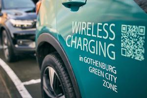 Volvo kabelloses Laden Elektroauto