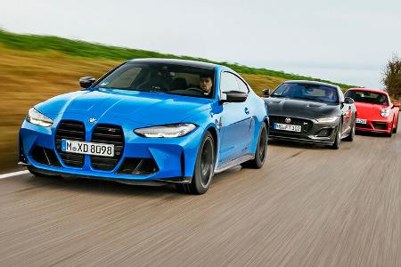 BMW M4 Competition xDrive, Jaguar F-Type R, Porsche 911 Carrera 4 GTS, Exterieur