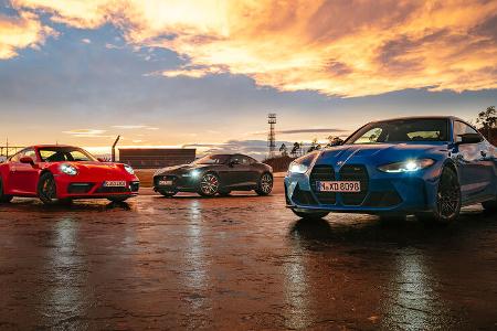 BMW M4 Competition xDrive, Jaguar F-Type R, Porsche 911 Carrera 4 GTS, Exterieur