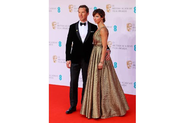 Zu den großen Stars des Abends gehörte Benedict Cumberbatch (hier mit seiner Frau Sophie Hunter). 'The Power Of the Dog' räumte als Bester Film und Beste Regie ab - da Regisseurin Jane Campion nicht vor Ort...