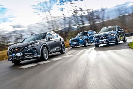 Cupra Formentor, Mercedes GLA, Mini Countryman