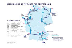 Raffinerien und Pipelines in Deutschland
