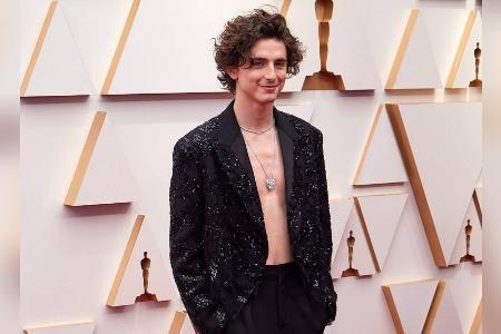 Timothée Chalamet kommt oben ohne zur Oscarverleihung