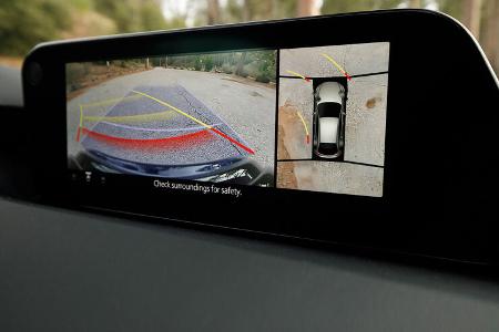 Mazda 3 Skyactive G (2019), Infotainment, Display, Rückfahrkamera