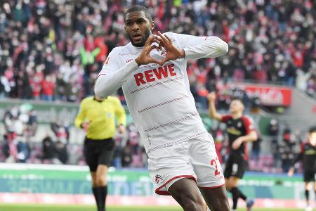 Platz 8: Anthony Modeste (1. FC Köln): 20 Punkte - 17 Tore, 3 Vorlagen in 29 Spielen