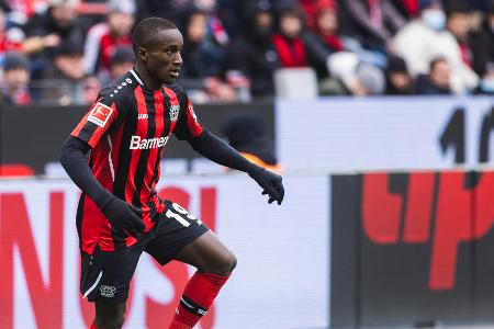 Platz 7: Moussa Diaby (Bayer 04): 21 Punkte - 12 Tore, 9 Vorlagen in 29 Spielen