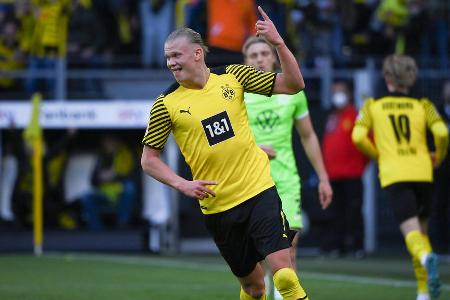 Platz 3: Erling Haaland (BVB): 26 Punkte - 18 Tore, 8 Vorlagen in 21 Spielen